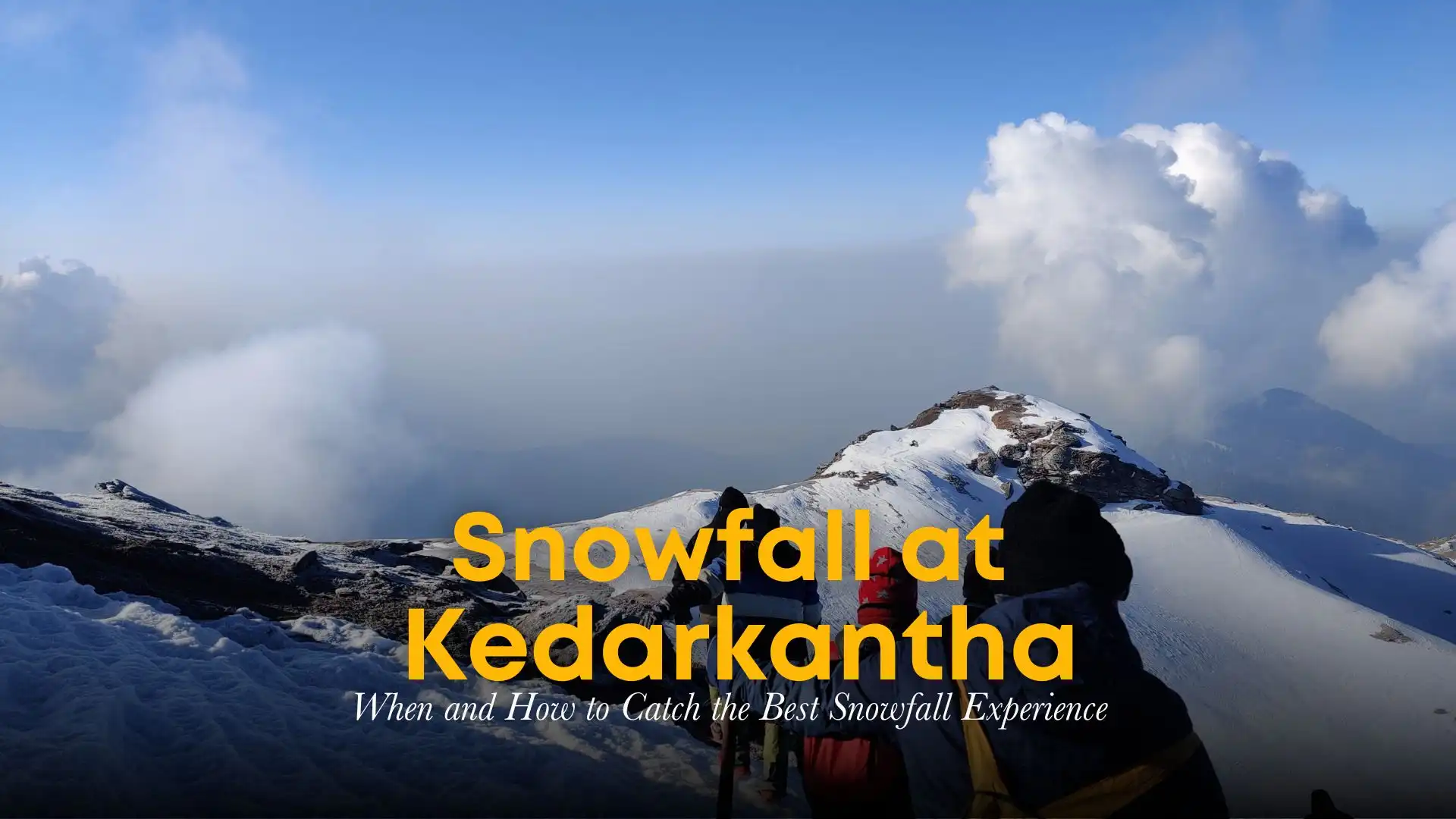 Snow fall at kedarkantha Trek